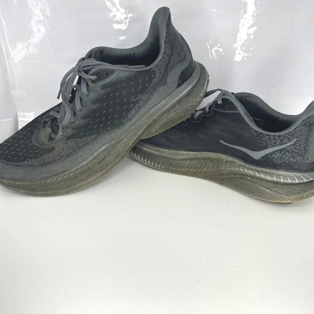 Hoka Gorpcore Mach 6 Running Shoes Size 12 D Black Athletic Sneakers Gym Comfort